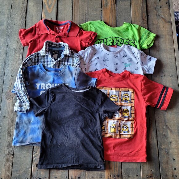 Boys 4T Lot of 7 Shirts - Picture 1 of 4